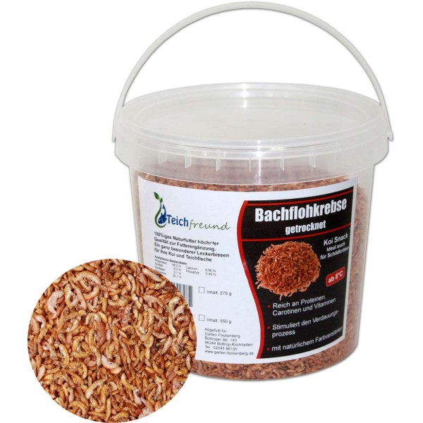 TEICHFREUND® Bachflohkrebse Koi Snack 275g | © by gartenteiche-fockenberg.de