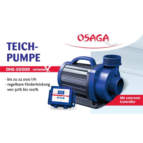 OSAGA OHE-22000 VX Variomatix Teichfilter- und Umwälzpumpe