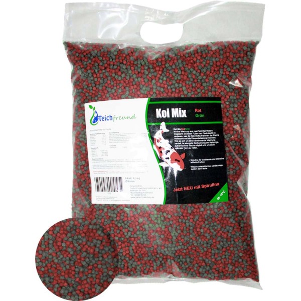 TEICHFREUND® Koi Mix Rot Grün Koifutter 4,5kg Ø 6mm | © by gartenteiche-fockenberg.de