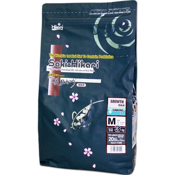 HIKARI Saki-Hikari Growth M Wachstumsfutter sinkend Ø 5mm 3kg - 4971618418999 | © by gartenteiche-fockenberg.de