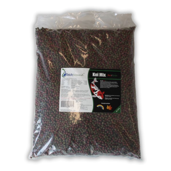 TEICHFREUND® Koi Mix Rot Grün Koifutter 4,5kg Ø 6mm | © by gartenteiche-foc