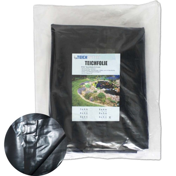 TEICHFREUND® PVC-Teichfolie 0,5mm 6x6m