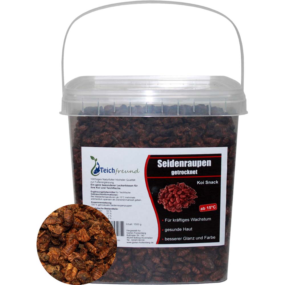 Fischfutter Seidenraupen Premium Qualitat 1500g Von Teichfreund