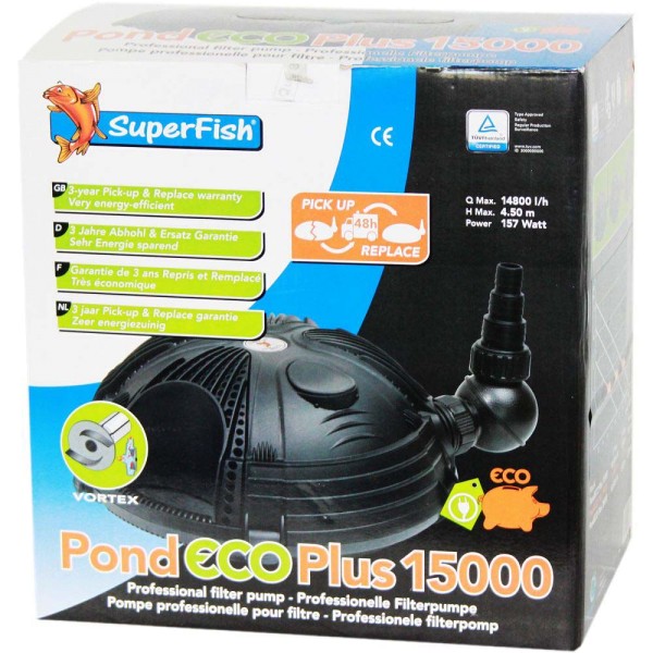 Superfish Pond ECO Plus 15000 Teichpumpe - 8715897044076 | © by gartenteiche-fockenberg.de