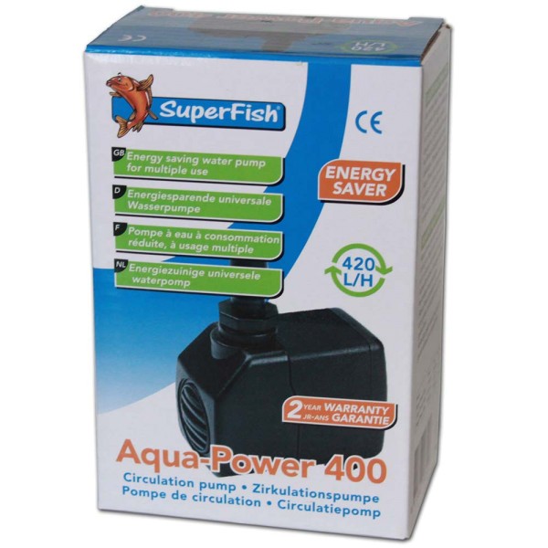 Superfish Aqua Power 400 Zimmerbrunnenpumpe - 8715897187407 | © by gartenteiche-fockenberg.de