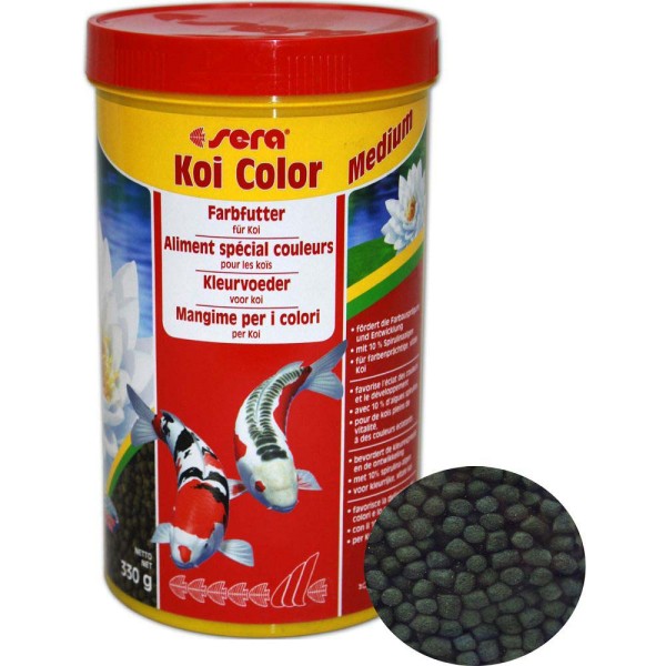 Sera Koi Color Medium Farbfutter Ø4mm 330g - 4001942070522 | © by gartenteiche-fockenberg.de