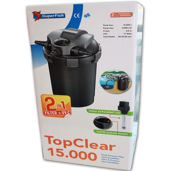 Superfish TopClear 15000 Teichfilter + UVC - 8715897195358 | © by gartenteiche-fockenberg.de