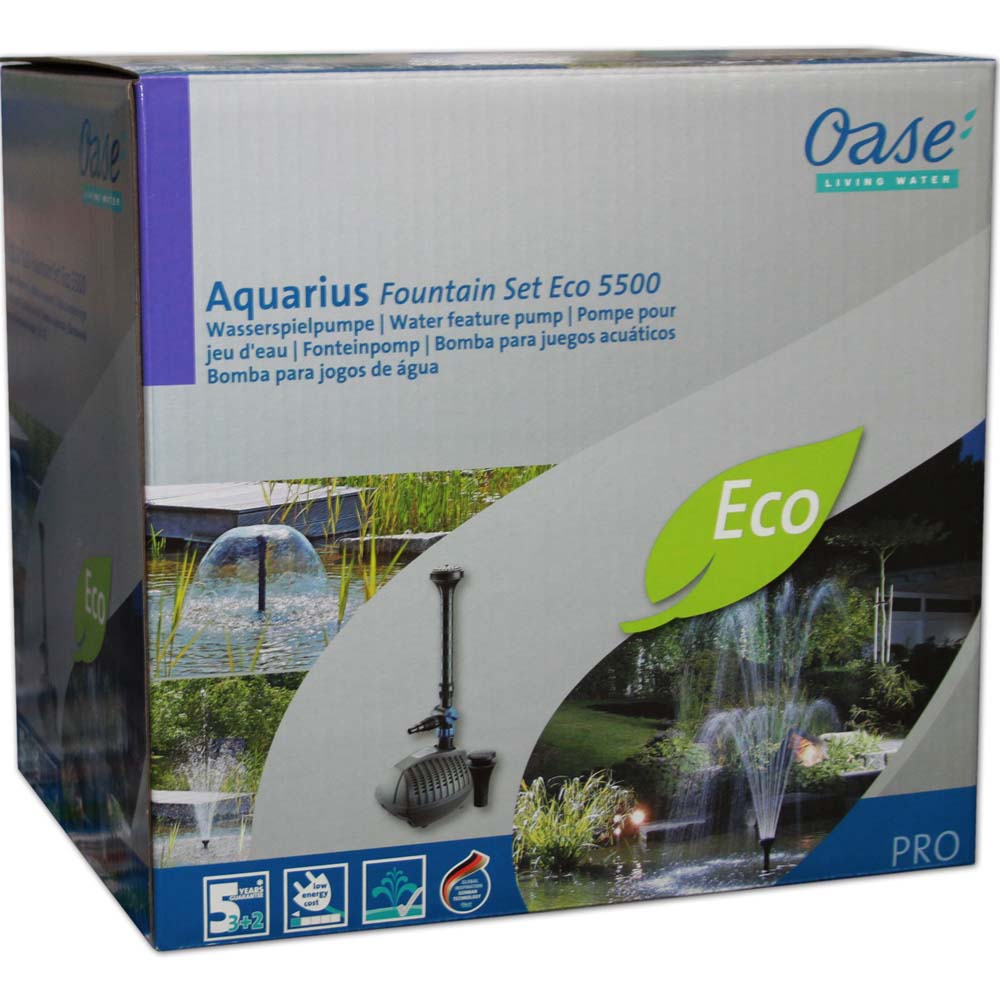 Springbrunnenpumpe Aquarius Fountain Set 5500 ECO von Oase | kaufen bei  gartenteiche-fockenberg.de | Gartenteiche Fockenberg