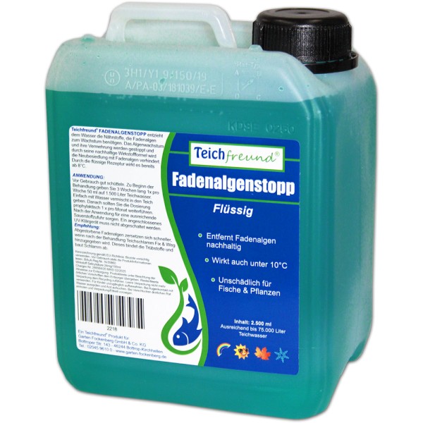 TEICHFREUND® Fadenalgenstopp flüssig 2500ml | © by gartenteiche-fockenberg.de