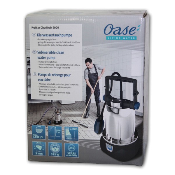 OASE ProMax ClearDrain 7000 Klarwasser-Tauchpumpe - 4010052422602 | by gartenteiche-fockenberg.de