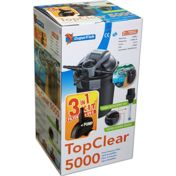 SUPERFISH TopClear 5000 3in1 KIT Teichfilterset